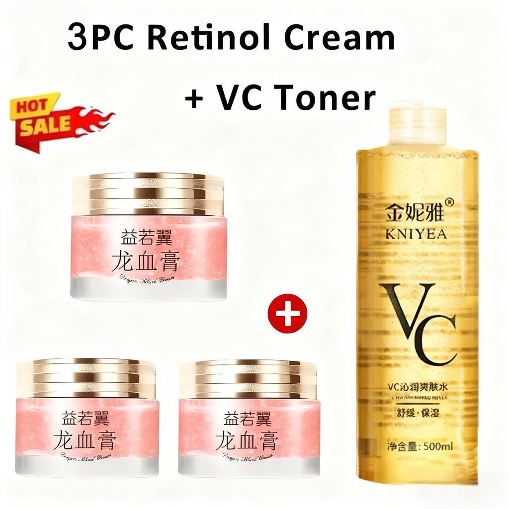 トライアルセット・サンプル VC TONER, DRAGON BLOOD CREAM Retinol Cream Dragon Blood + VC Toner Set - Brightening