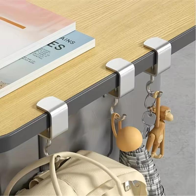 XUAN 360° Rotatable Steel Table Hooks - Detachable Desk Edge Hook ...