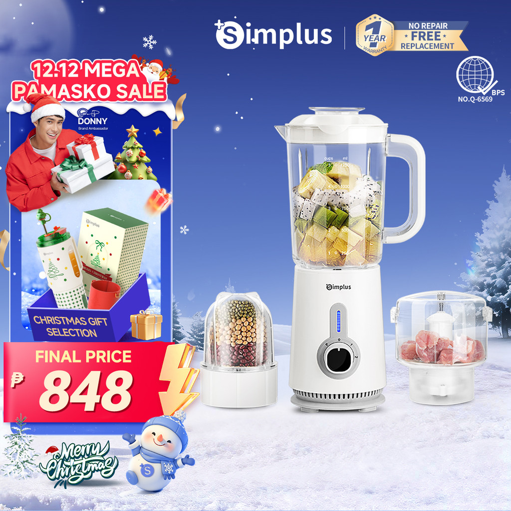 Simplus Blender 3 in 1 Food Processor Multi-functional Juicer Meat ...