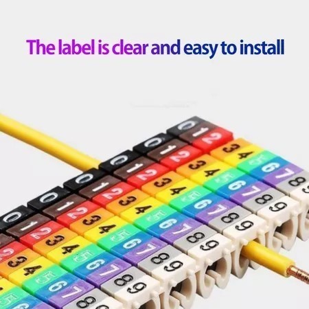 Colorful Reusable Cable Markers - Digital Identification Tags for Wire ...