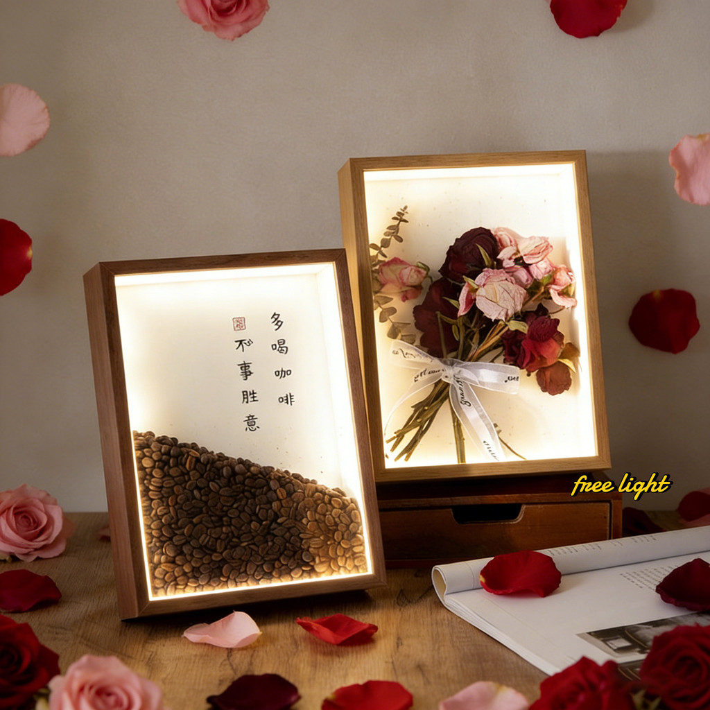 Flower Frame Shadow Box DIY Floating Photo Flower Frame Transparent ...