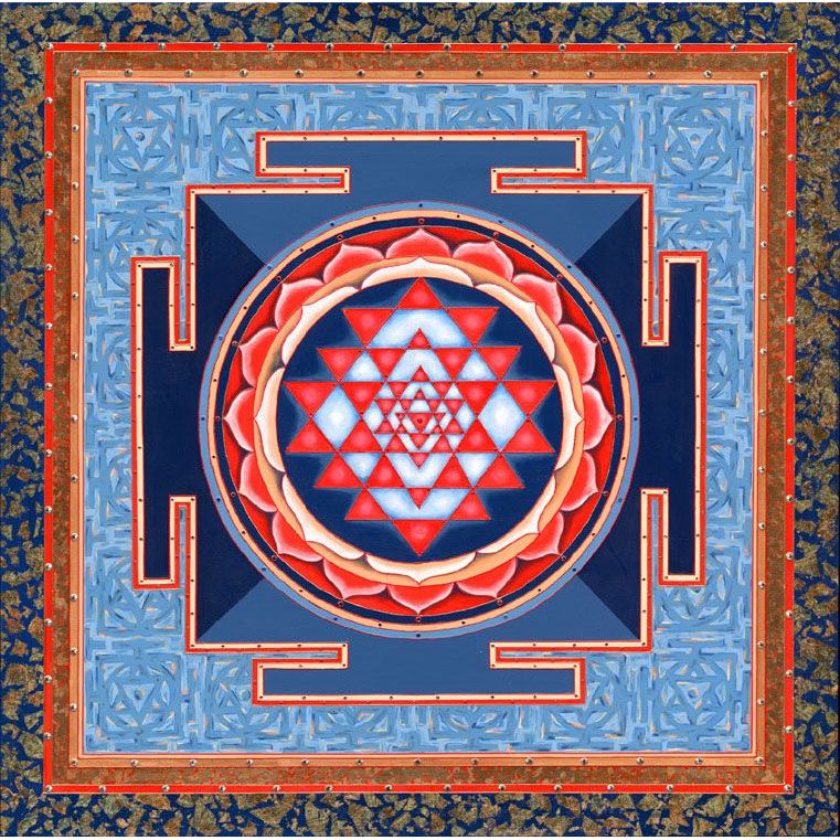 1Pcs Canvas Print Sri Yantra Shri Yantra Shri Chakra Energized Poster ...