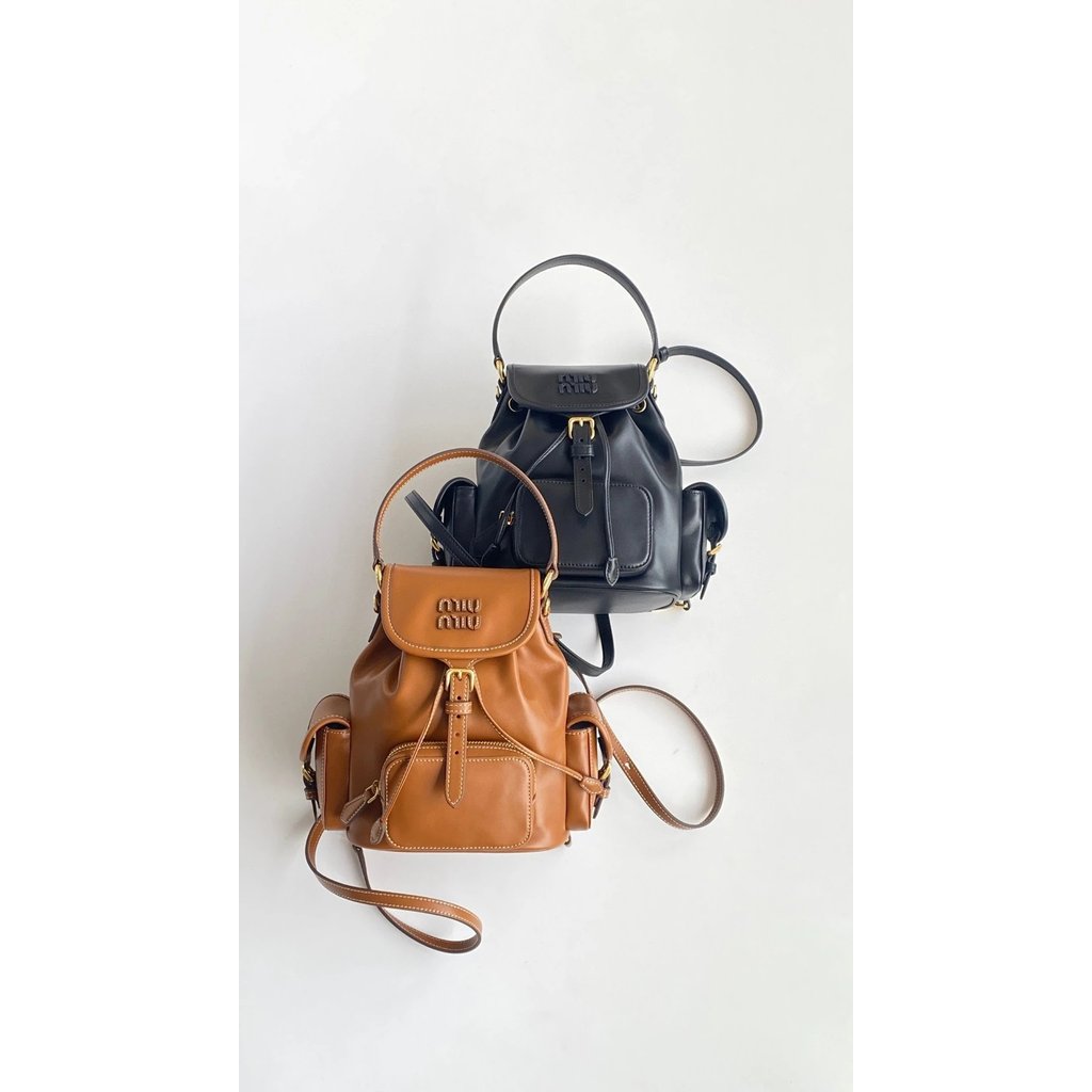MIU MIU 25ss Spring Summer Backpack Choose Cowhide, Cute Leather Retro ...