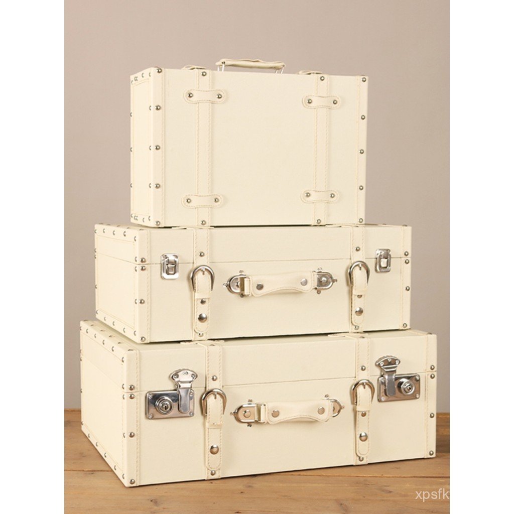 Suitcase Treasure Chest Handheld Wooden Box Photo Prop Storage ...