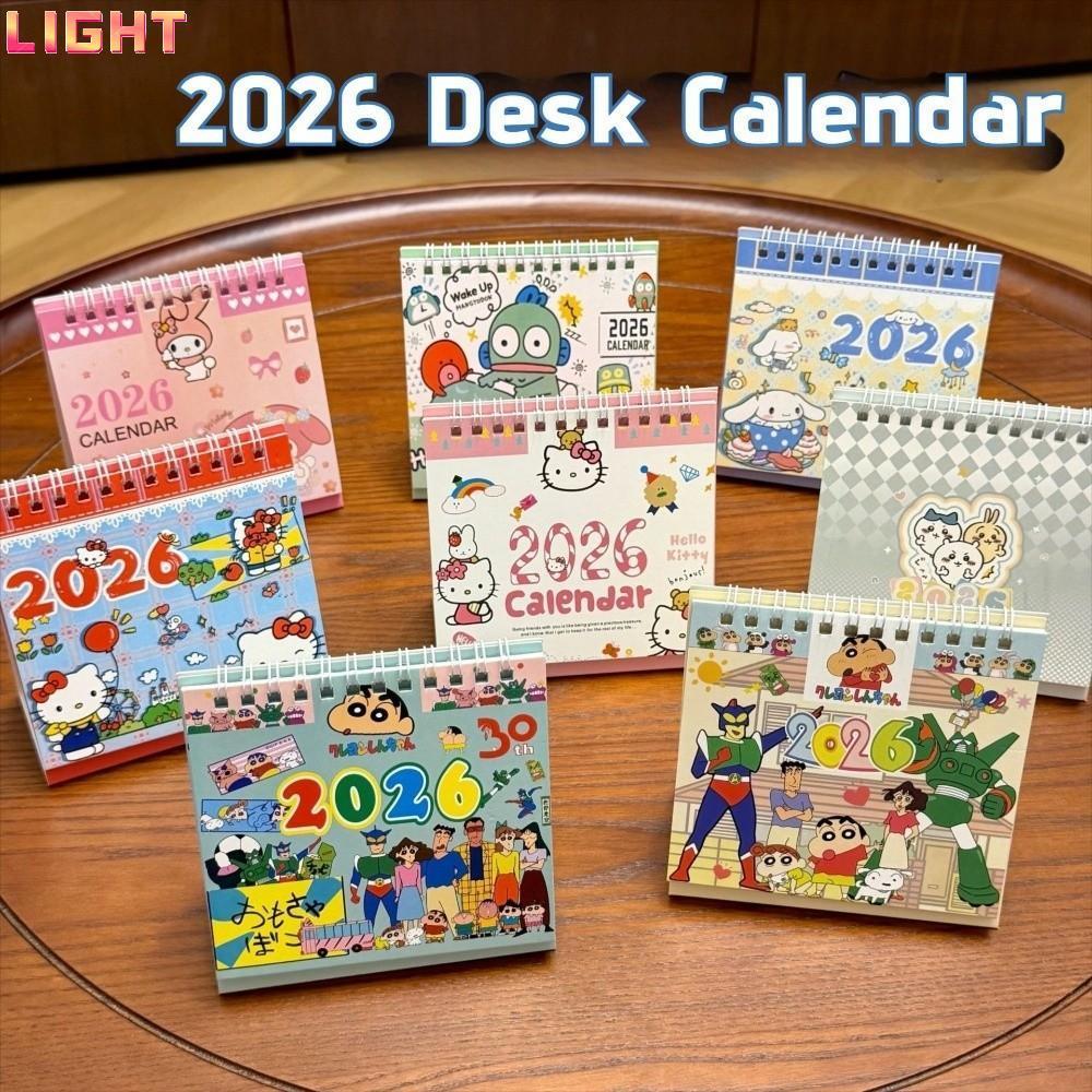 LIGHT Desktop Calendar, Notepad 2026 Mini Calendar, Portable Crayon ...