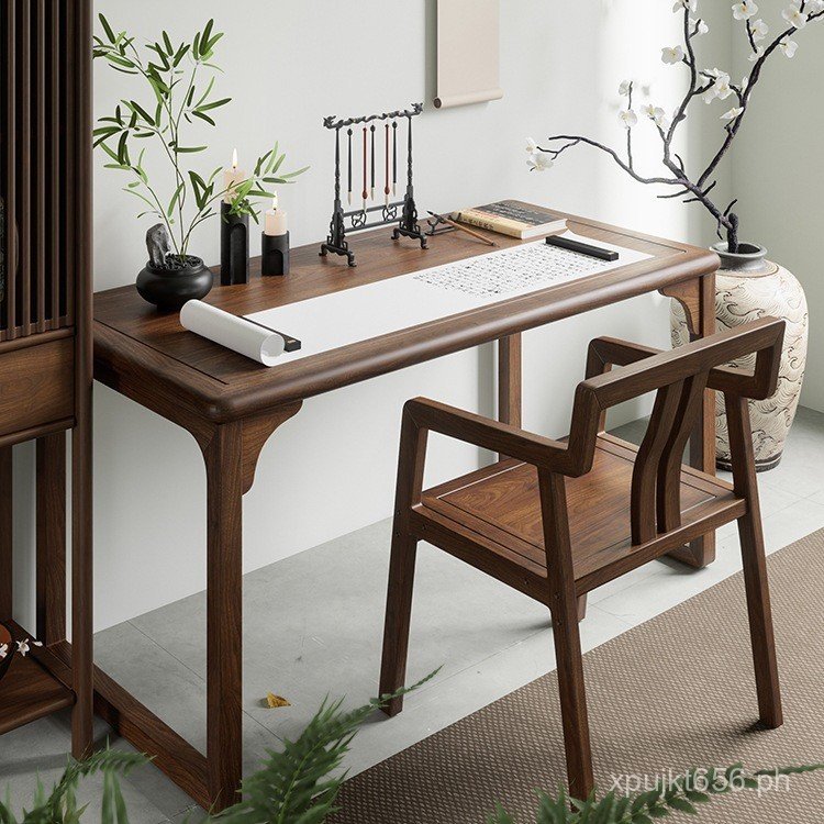 Writing Desk Walnut Wood Calligraphy Painting Solid Wood Table New ...