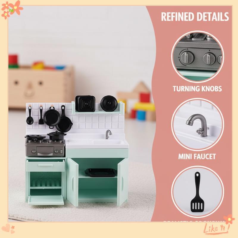 JOPH 1 Set Mini Model Stove Kitchen Simulation Toy Realistic Dollhouse ...