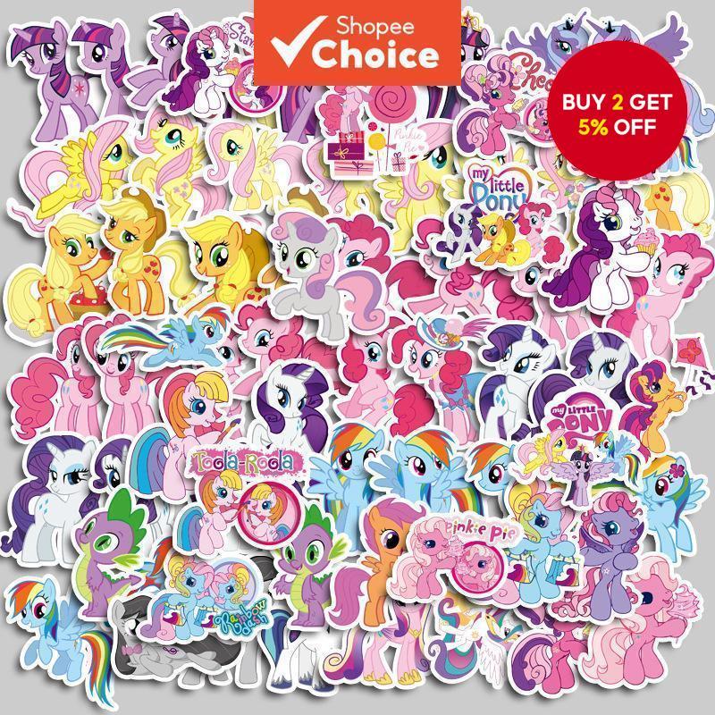68PCS My Little Pony Stickers - Waterproof Cartoon Decals for Laptop ...