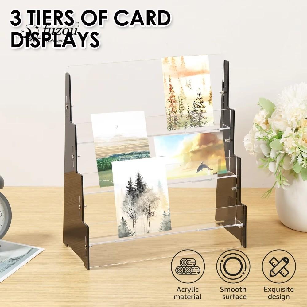 FUZOU Baseball Card Storage Rack, 3 Layers Acrylic Sports Card ...