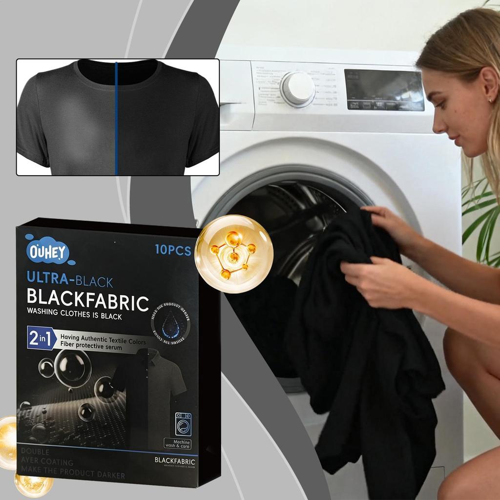 10cs Black Clothing Restorer Sheet Fabric Paint Dark Tablets Laundry ...