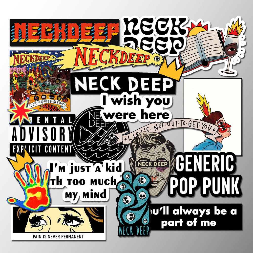 NECKDEEP Band Pack Stickers | Waterproof Anti-Fade Stickers | Aesthetic ...