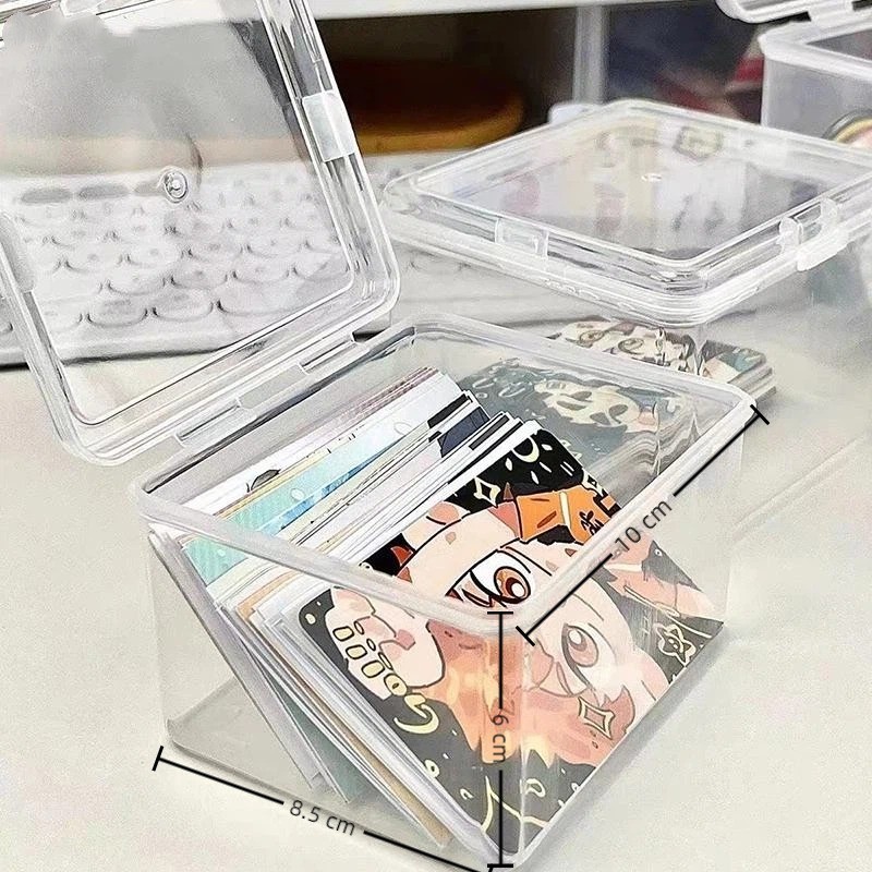 Transparent Storage Box Card Photocard Storage Box Photo Card Organizer ...