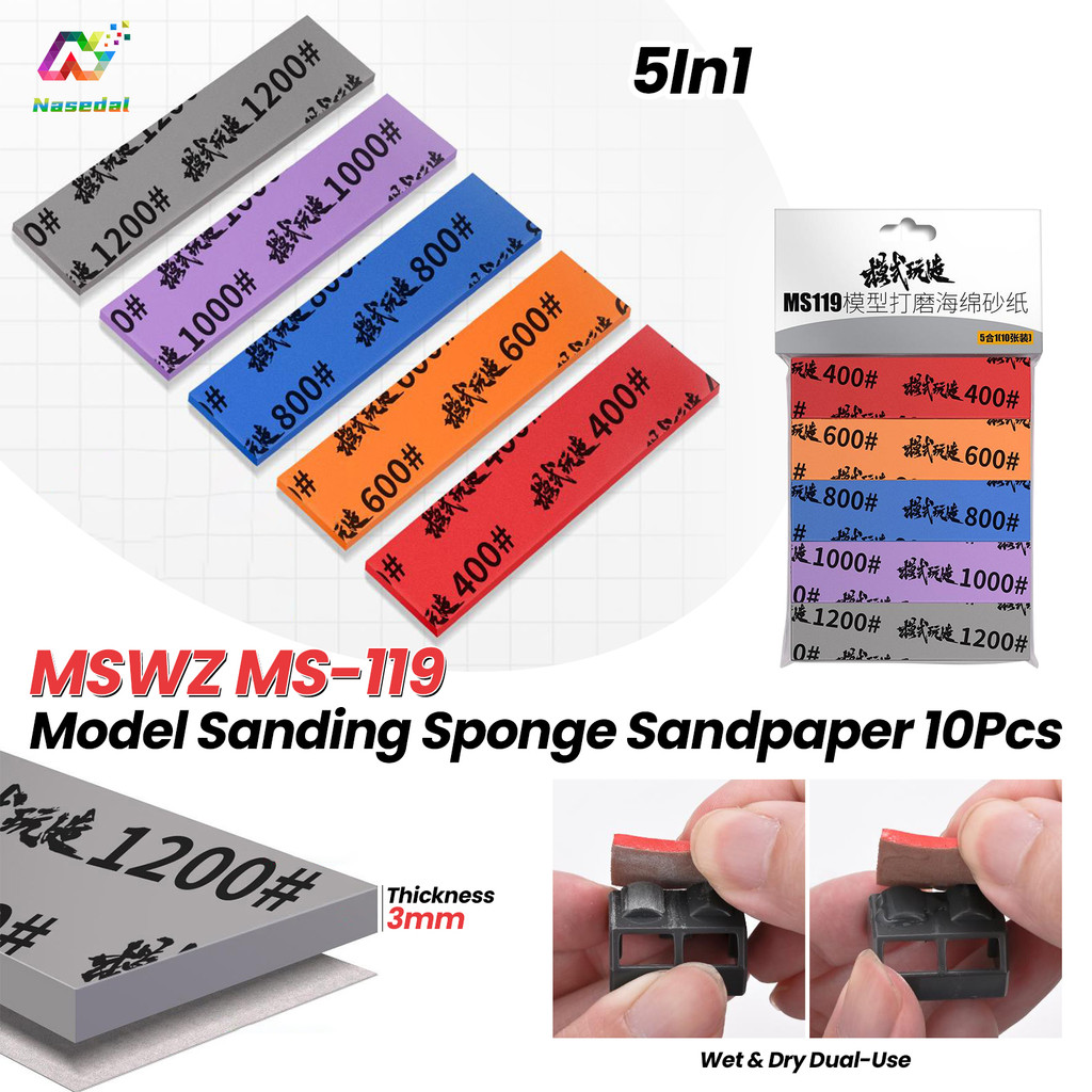 35-Piece Sanding Sponge Set – 400/600/800/1000/1200/1500 Grit, Alumina Abrasive, Wet/Dry, Reusable For Wood, Auto Body & 3D Prints