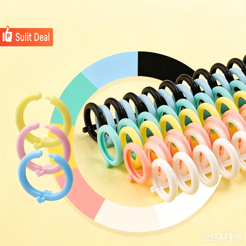 30 Hole Loose-leaf Plastic ring binder notebook refillable Spring ...