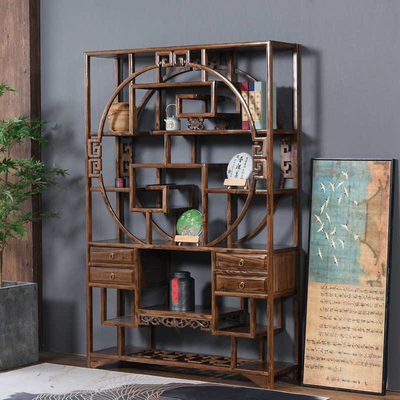Solid Wood Bogu Rack Multi-Treasure Pavilion New Chinese Style Entrance ...