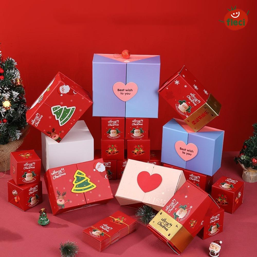FLECI Bounce Box, Christmas Year Pop-Up Bouncing Red Envelope Gift Box ...