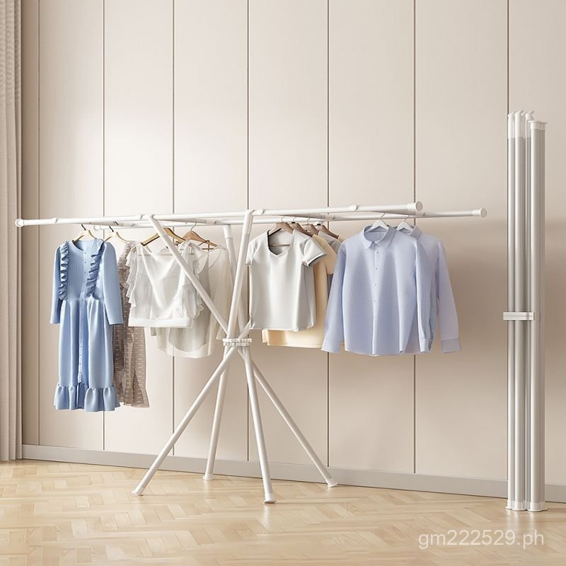 Floor-standing Indoor Clothes Rack Quilt Drying Telescopic Folding ...