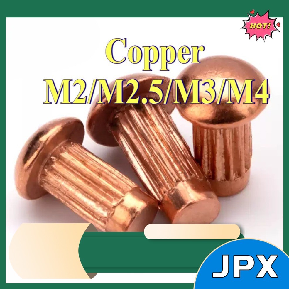 Copper GB827 Copper Sign Rivet Knurled Rivet Semicircular Flat Head ...