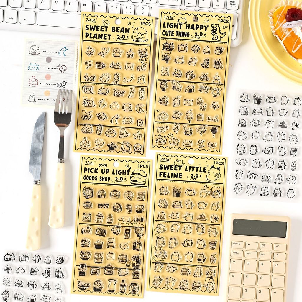 Clear Stamps Kawaii Pattern Rubber Clear Stamp Transparent Silicone ...