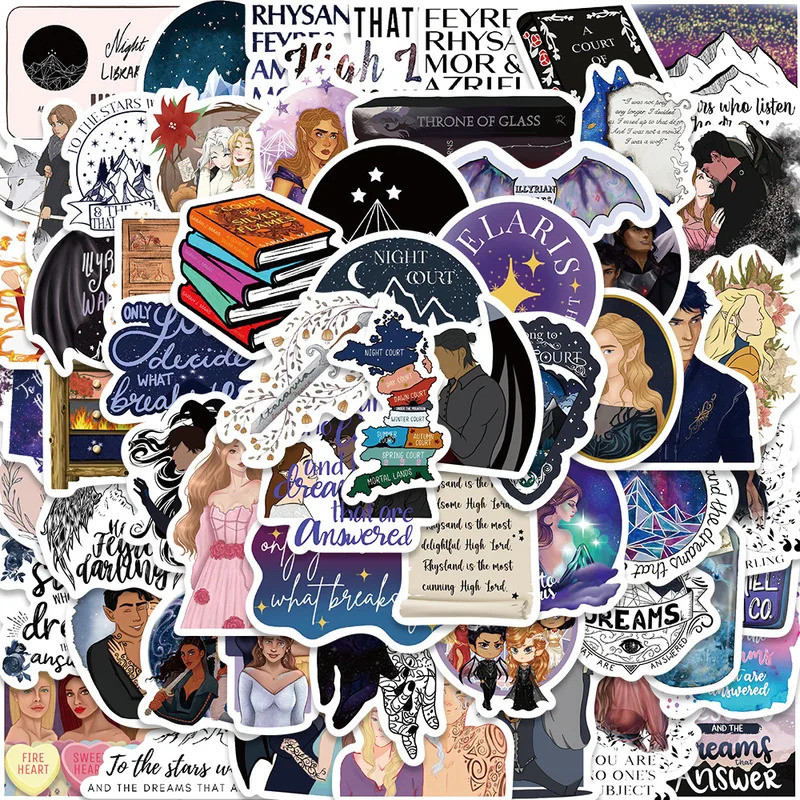 10/30/50PCS New Popular Cartoon Acotar Sticker Pack Skateboard Guitar ...