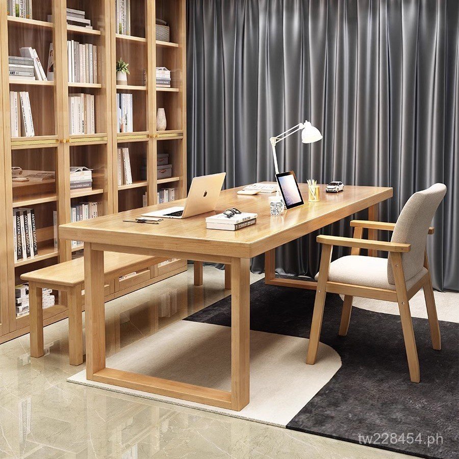 Large Solid Wood Home Computer Desk Conference Living Room Long Table ...