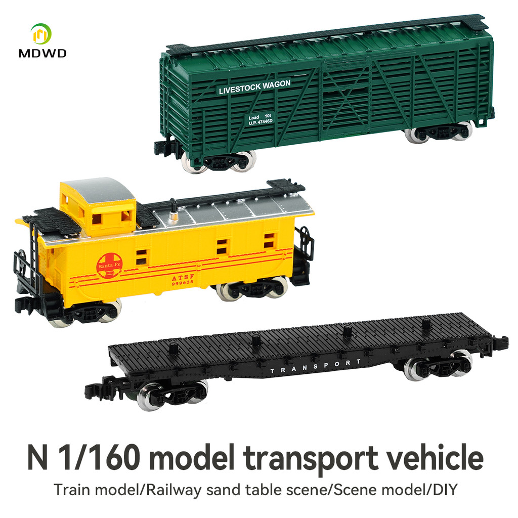 1/160 N Scale Flatbed Rail Car Model Container Trailer Model Train ...