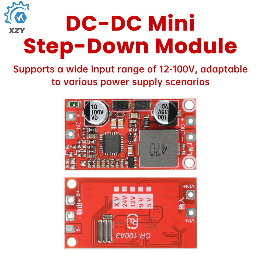 DC-DC Mini Buck Module 12-100V to 5V/12V/24V 3A High Efficiency Low ...