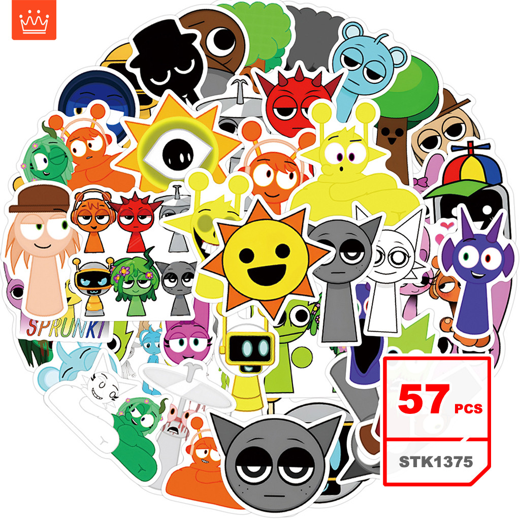 Incredibox Sprunki Stickers Set Video Games Graffiti Sticker Waterproof ...