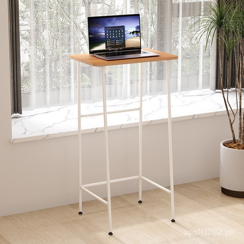 Standing Small Office Desk Standing Desk Simple High-Leg Desk Standing ...