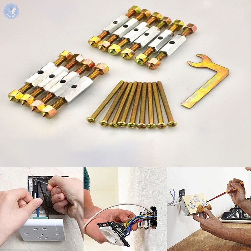WHLF 10Pcs Switch Socket Cassette Screws Support Rod Switch Box Repair ...