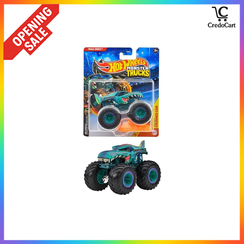Hot Wheels Monster Truck 1:64 Mega Rex Vehicle Toy Mini Car for Ages 3 ...
