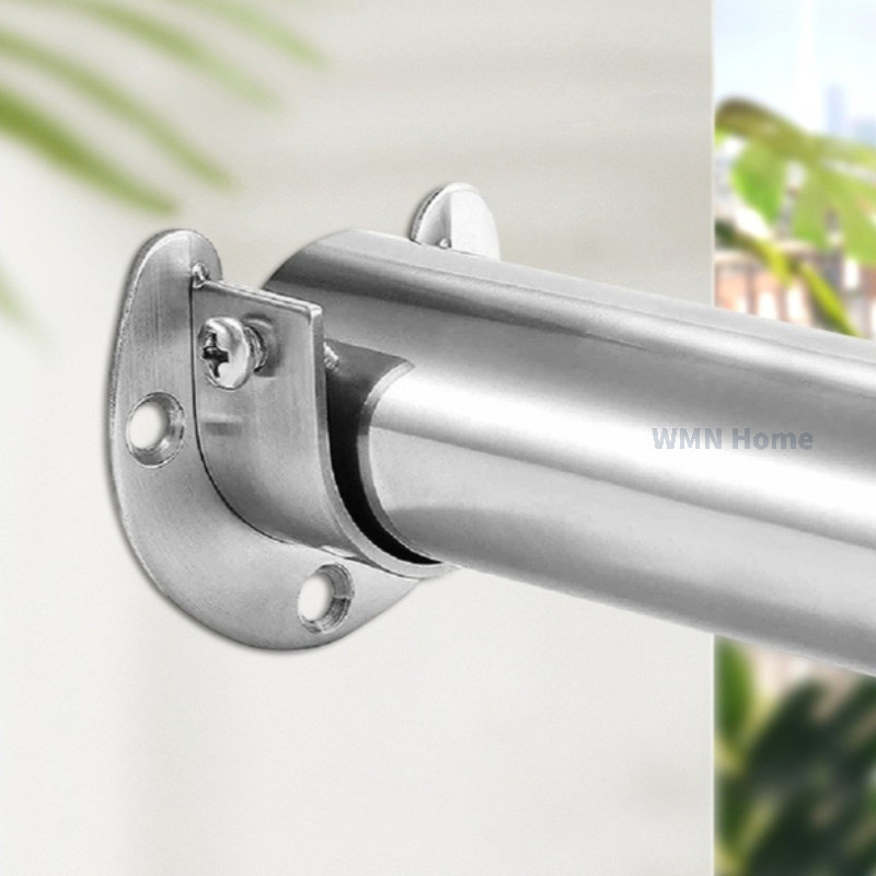 Clothes Rail Closet Rail Curtain Rod Round Tube U Shaped Rod Supports ...