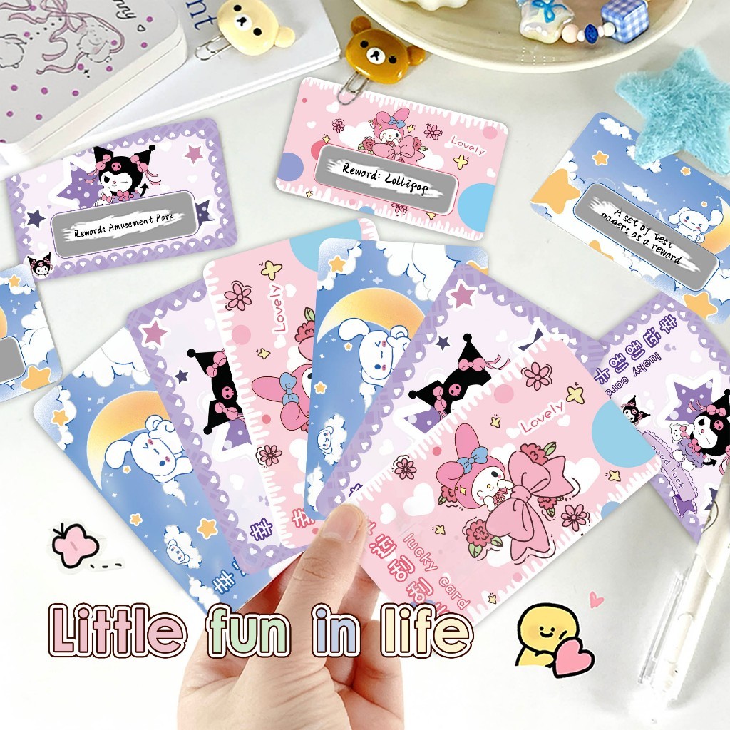 【120PCS】Sanrio Scratch Card Set Classroom Reward Kids Lucky Draw DIY ...