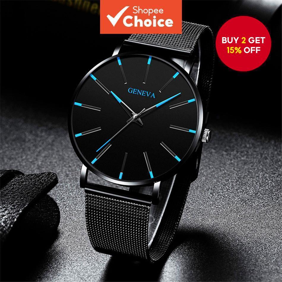 Fashion net strap watch Men's watch Colorful scale men's watch business ...