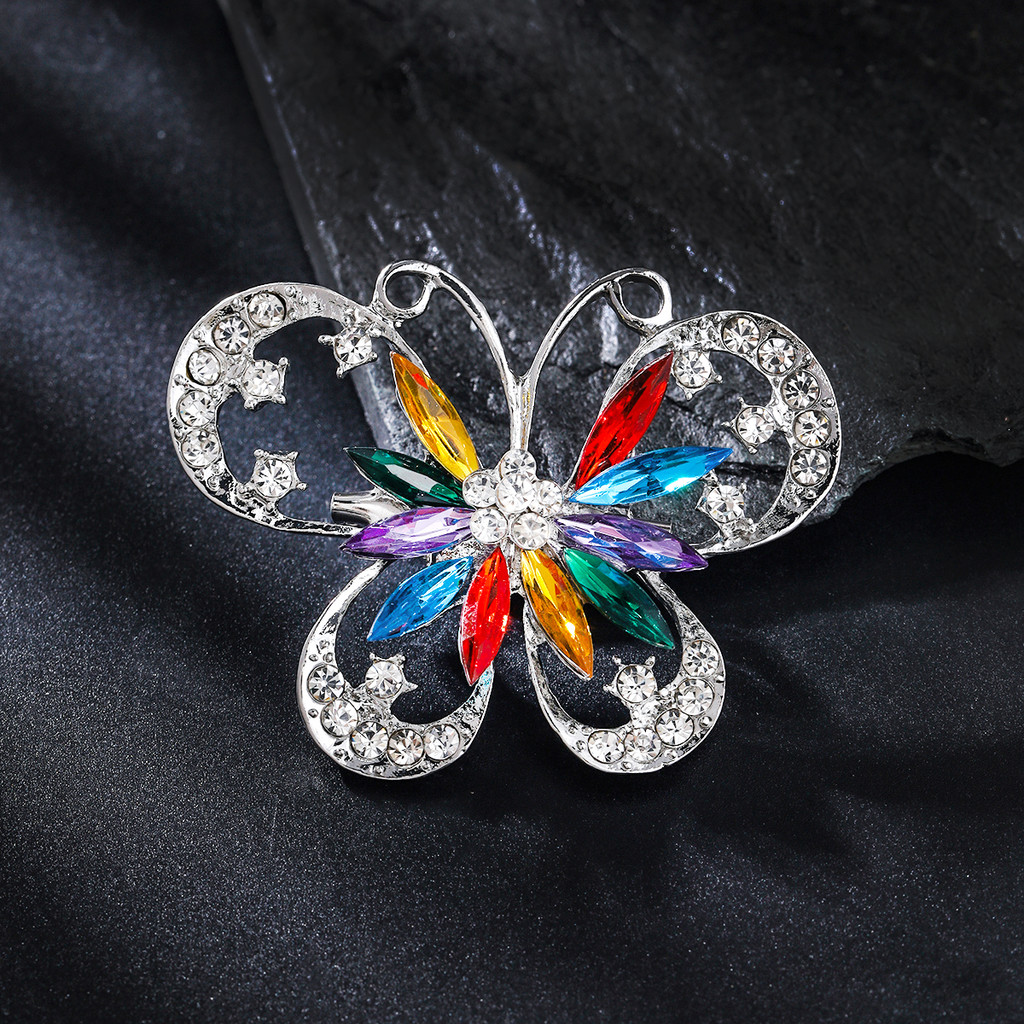 Gorgeous Colorful Butterfly Brooch Female Simple Niche Design Hollow ...