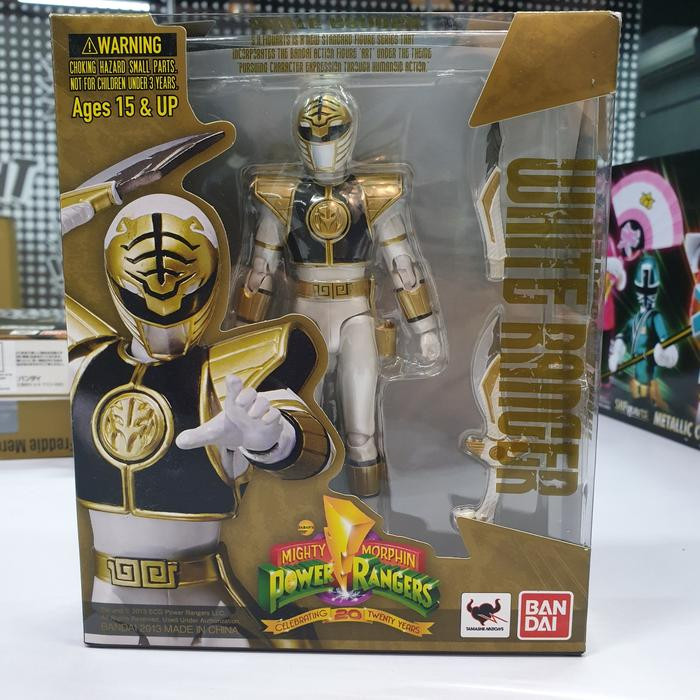 865M1 SHF MMPR Mighty Morphin Power Rangers White Ranger | Shopee ...