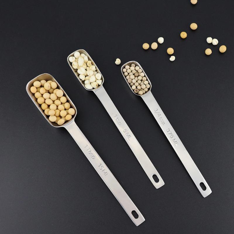 GMARTY 1Pc 304 Stainless Steel Rectangular Kitchen Measuring Spoons ...