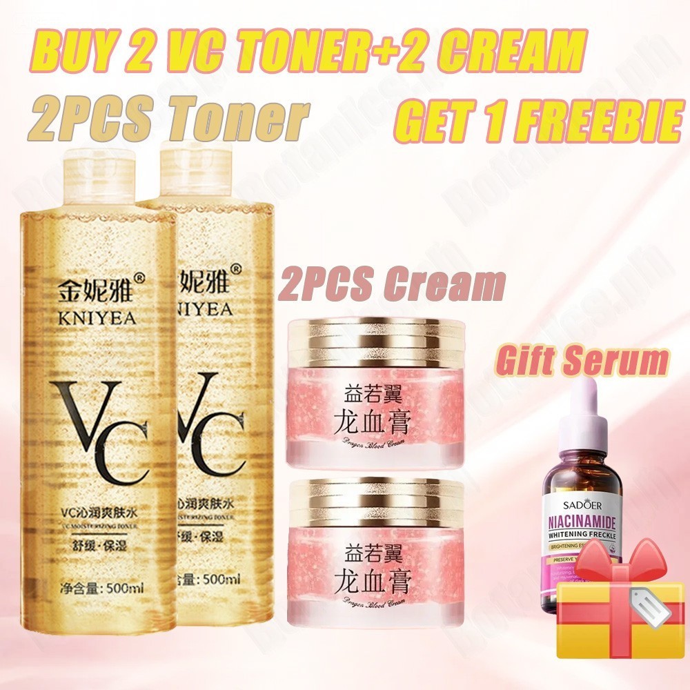Retinol Cream Dragon Blood + VC Toner Set - Brightening