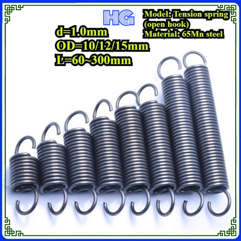 65Mn Steel Hi-Carbon Steel Door Spring, Spring with Hook Ends ...