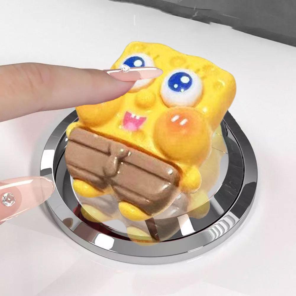 Toilet Flushbutton Cartoon Sponge Toilet Flush Button, For Long Nail ...