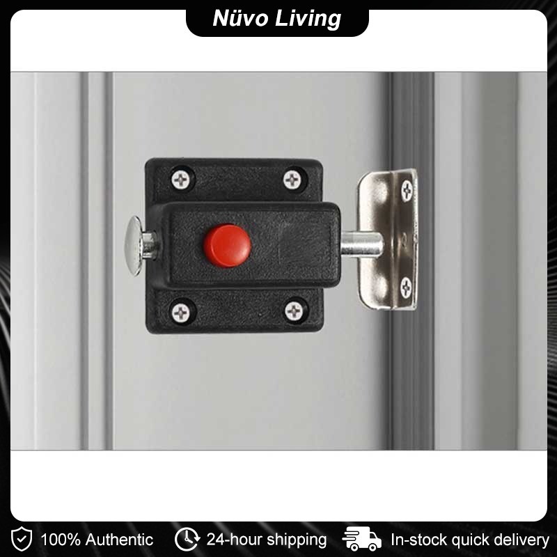 2Pcs Door Bolt Lock Button Latch Door Window Cabinet Slide Locker ...