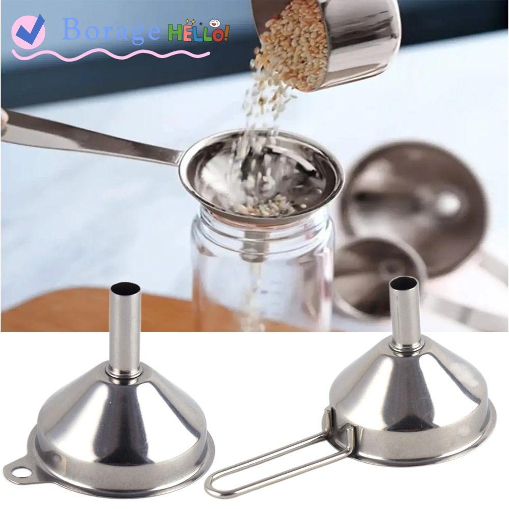BORAG Stainless Steel Funnel, Wide Mouth Oil Spill Filter Funnel ...