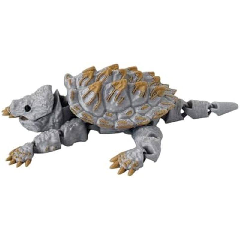 3D Printed Articulated Snapping Turtle Figurine, Movable Realistic ...