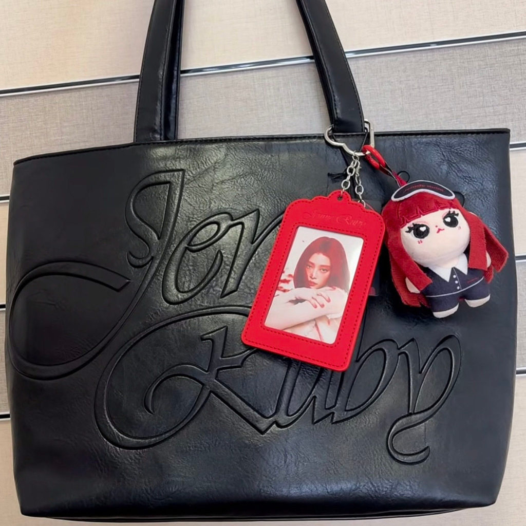 6.17 Days Jennie Ruby x MINISO Co-Branded Tote Bag, Black PU