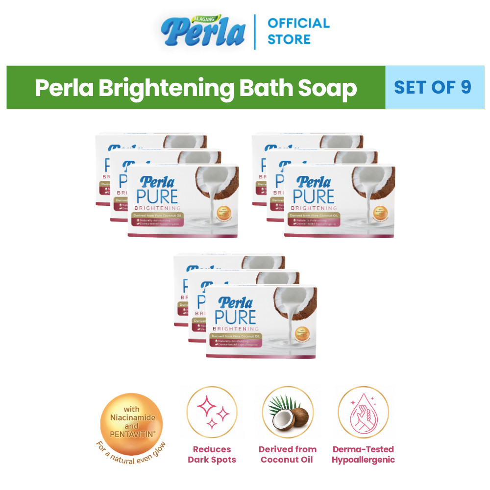 Perla Pure Brightening Soap - Set of 9 | Niacinamide | Gentle ...