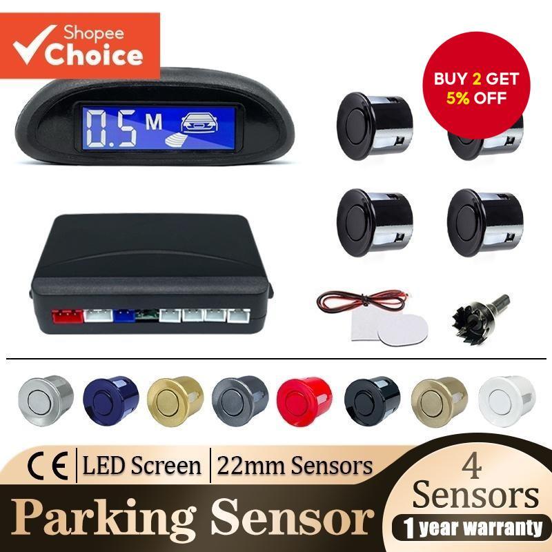 Reverse Parking Sensor Complete Kit With Digital Display Sound Signal 4 ...