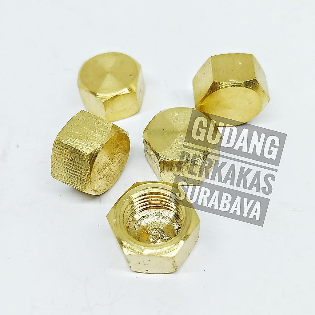 1/ 4 In Thread Cap Brass Pipe Cap Brass Cap 0.25 Inch Thread Faucet Cap ...