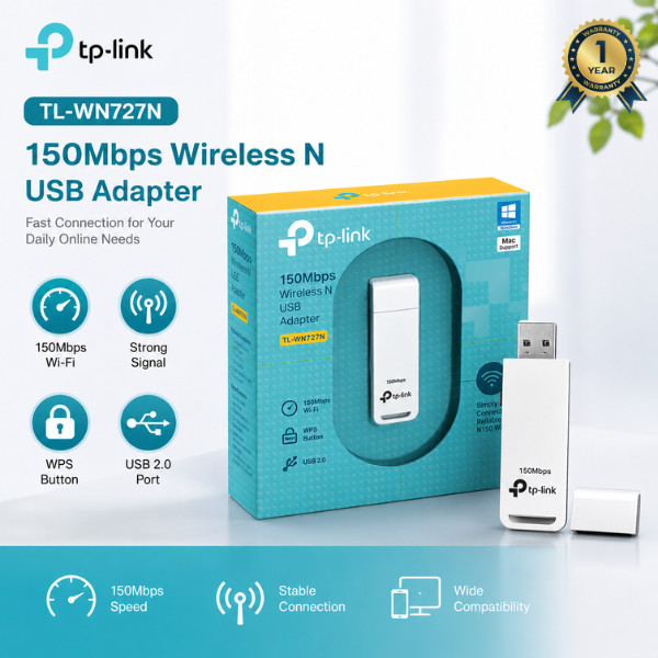 TP-Link TL-WN727N 150Mbps Wireless N USB Adapter WiFi Dongle USB 2.0 |  Shopee Philippines
