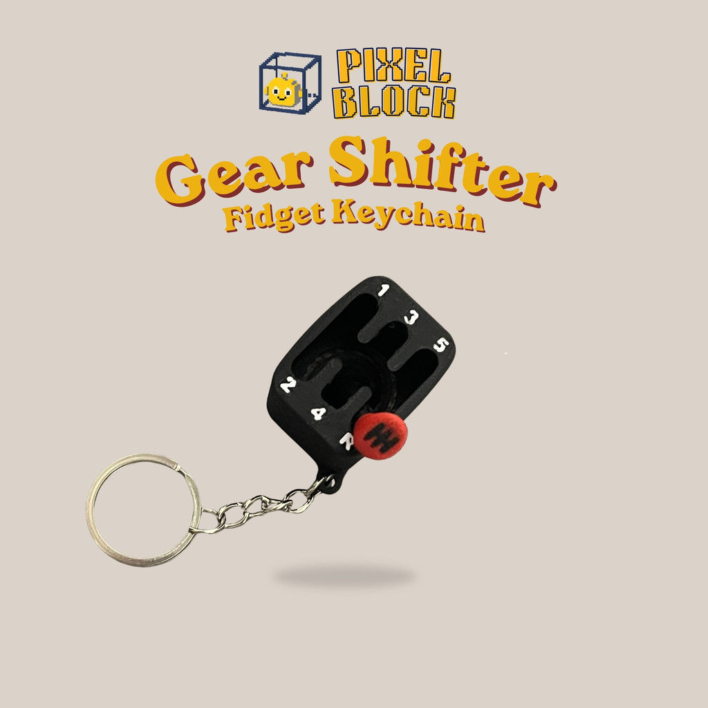 PixelBlock3D Mini Gear Shifter Keychain Car Manual Transmission Key ...