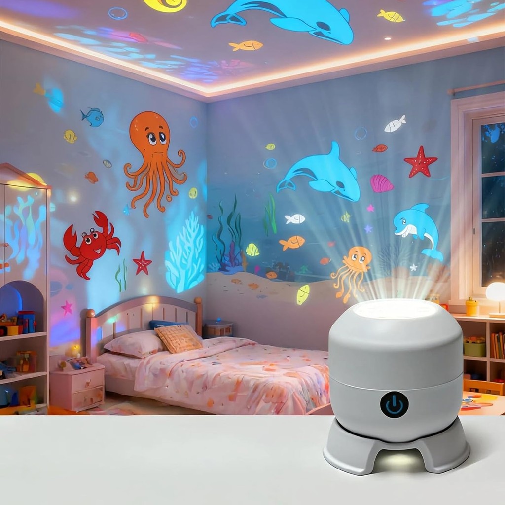 Dynamic Rotating LED Projector Light, USB Rechargeable LED Light ...